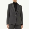 Taillierter Jersey-Blazer mit Leistentaschen