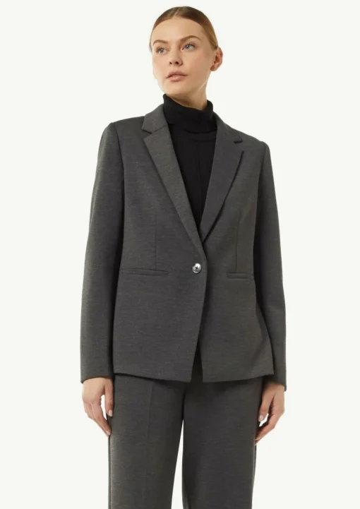 Taillierter Jersey-Blazer mit Leistentaschen
