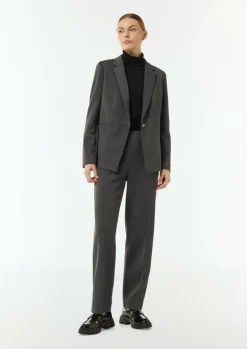 Taillierter Jersey-Blazer mit Leistentaschen