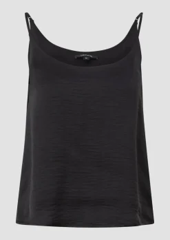 Top aus schimmerndem Jersey-Piqué