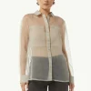 Transparente Hemdbluse aus Organza