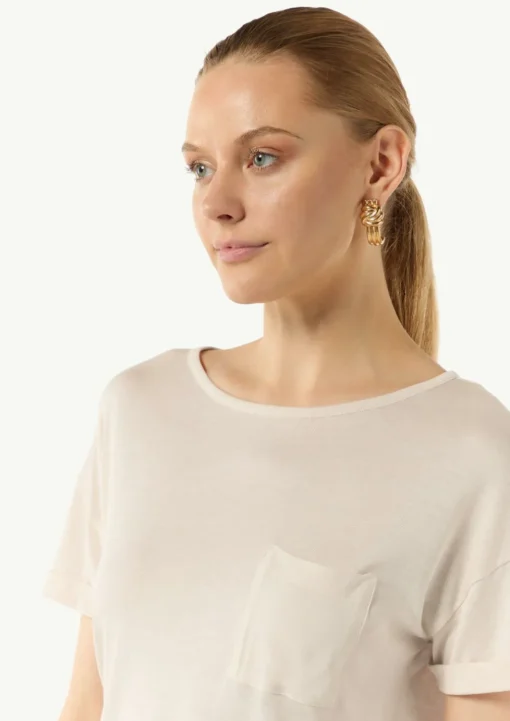 T-Shirt aus feinem Strickjersey