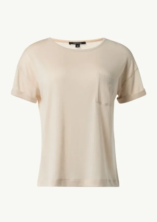 T-Shirt aus feinem Strickjersey