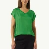 T-Shirt im Fabricmix mit Rippdetail