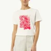 T-Shirt mit Blumenapplikation