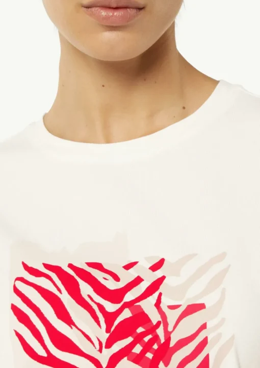 T-Shirt mit Blumenapplikation