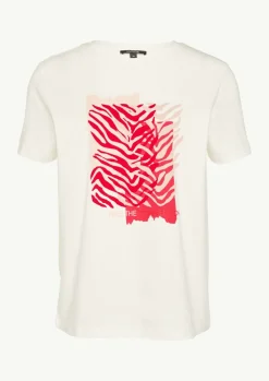 T-Shirt mit Blumenapplikation