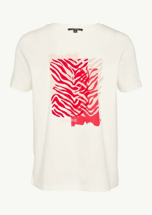 T-Shirt mit Blumenapplikation