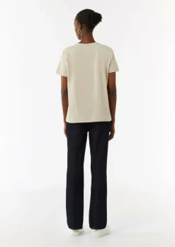T-Shirt mit Metallic-Frontprint