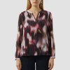 Tunika-Bluse aus plissiertem Chiffon