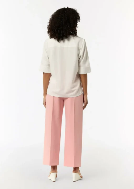 Twill-Bluse im Relaxed Fit mit Tunika-Ausschnitt