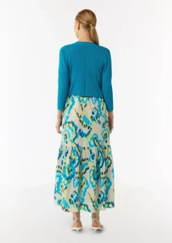 Verkürzte Strickjacke aus Viskosemix