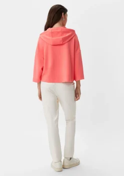 Verkürztes Sweatshirt mit Kapuze