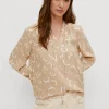 Viskosebluse mit Allover-Muster