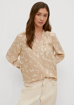 Viskosebluse mit Allover-Muster