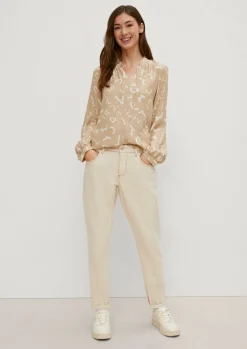 Viskosebluse mit Allover-Muster