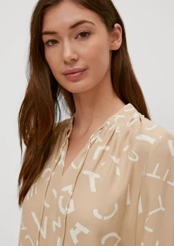 Viskosebluse mit Allover-Muster