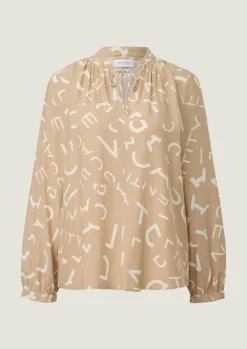 Viskosebluse mit Allover-Muster