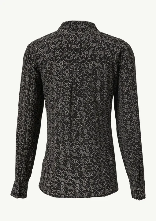 Viskose-Bluse mit All-over-Print