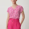 Viskosebluse mit Kappärmel