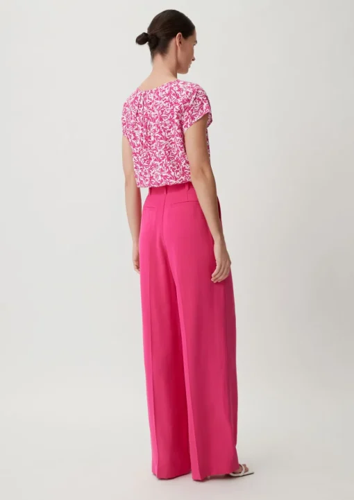 Viskosebluse mit Kappärmel