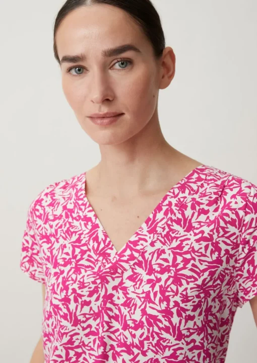 Viskosebluse mit Kappärmel