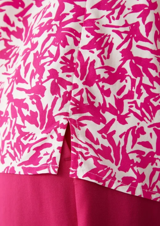 Viskosebluse mit Kappärmel