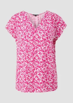 Viskosebluse mit Kappärmel