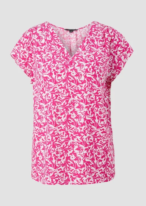 Viskosebluse mit Kappärmel