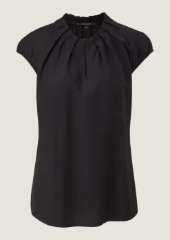 Viskosebluse mit Strukturmuster