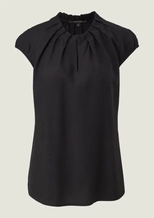 Viskosebluse mit Strukturmuster