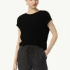 Viskoseshirt mit Logo-Tape-Detail
