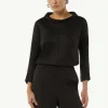Viskose-Shirt mit Pailletten-Details