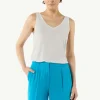 V-Neck-Shirt aus Jersey mit gekreuzten Trägern
