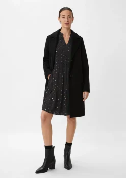 Volantkleid mit Allover-Effektprint