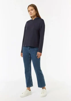 Weiches Kapuzenshirt mit Satin-Details