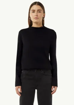 Weiches Langarmshirt mit Stehkragen
