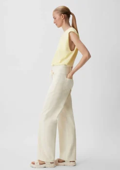 Wide leg-Jeans mit Tunnelzug