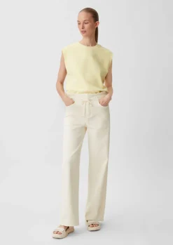 Wide leg-Jeans mit Tunnelzug