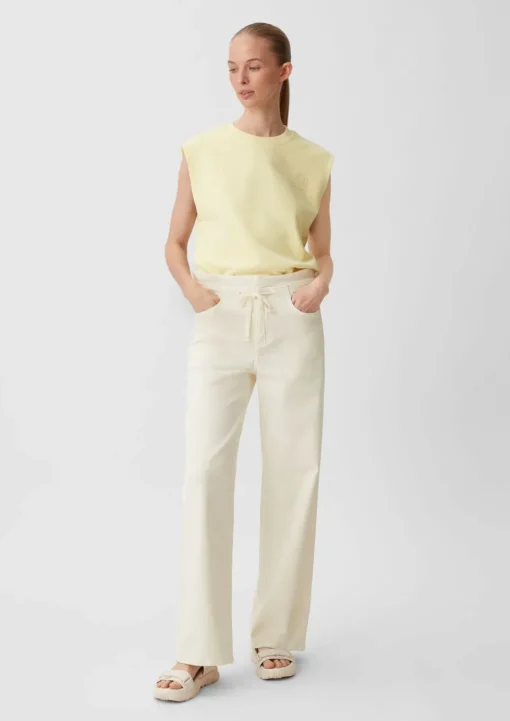 Wide leg-Jeans mit Tunnelzug