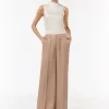 Wide-Leg-Hose aus Leinenmix