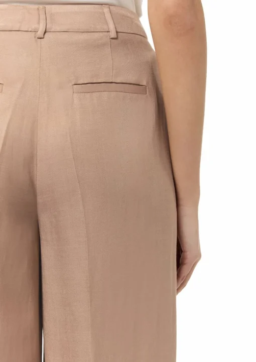 Wide-Leg-Hose aus Leinenmix