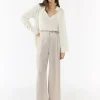 Wide-Leg-Hose aus Lyocell mit Elastikbund und angedeuteten Taschen